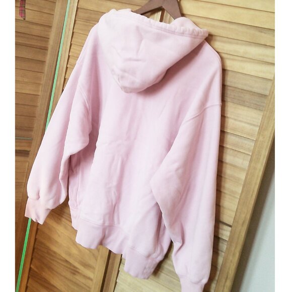 Aritzia TNA Sweatfleece Cozy Fleece Boyfriend Fit Full Zip Up Hoodie Size L $95 - Picture 9 of 13